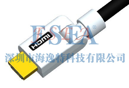 锌合金外壳HDMI 镀金头可90-180度旋转