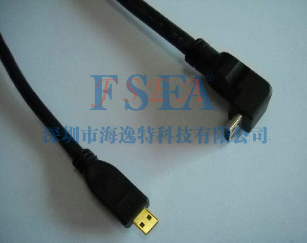 弯头迷你HDM高清音视频I连接线
